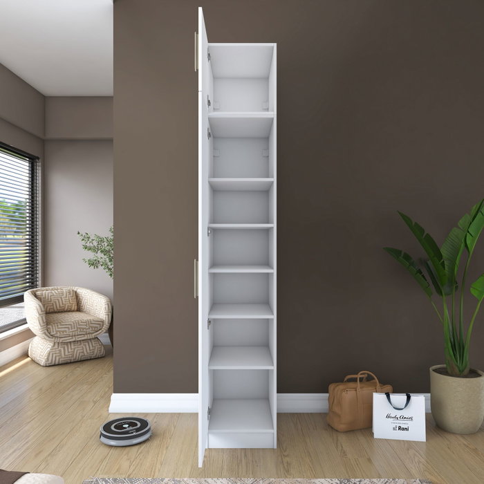Hanah Home Armario Blanco con Estanterías